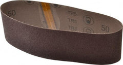 3M - 3" Wide x 24" OAL, 50 Grit, Aluminum Oxide Abrasive Belt - Aluminum Oxide, Coarse, Coated, X Weighted Cloth Backing, Series 341D - Apex Tool & Supply