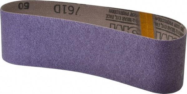 3M - 3" Wide x 24" OAL, 50 Grit, Ceramic Abrasive Belt - Ceramic, Coarse, Coated, Y Weighted Cloth Backing, Series 761D - Apex Tool & Supply