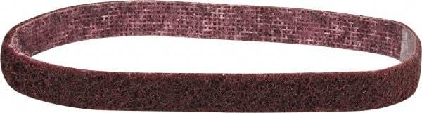 3M - 1/2" Wide x 12" OAL, Aluminum Oxide Abrasive Belt - Aluminum Oxide, Medium, Nonwoven, Series SC-BS - Apex Tool & Supply