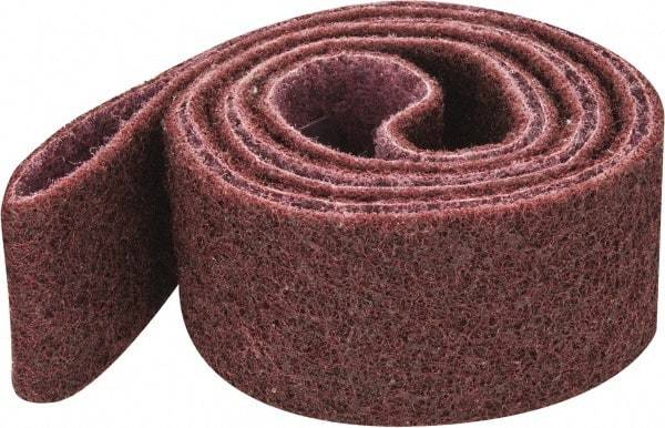 3M - 2" Wide x 72" OAL, Aluminum Oxide Abrasive Belt - Aluminum Oxide, Medium, Nonwoven, Series SC-BS - Apex Tool & Supply