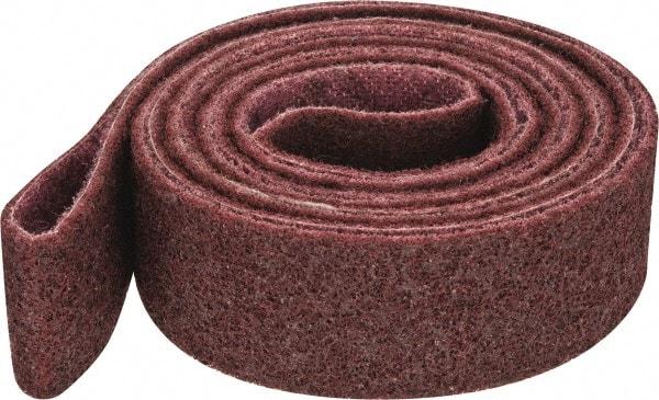 3M - 2" Wide x 132" OAL, Aluminum Oxide Abrasive Belt - Aluminum Oxide, Medium, Nonwoven, Series SC-BS - Apex Tool & Supply