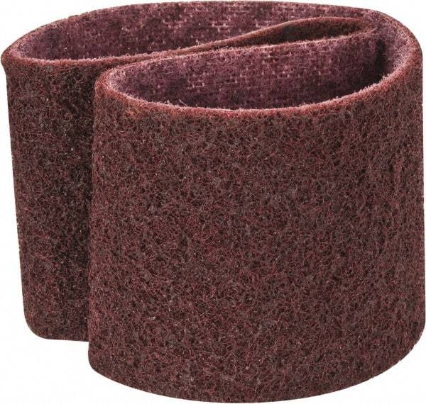 3M - 3" Wide x 21" OAL, Aluminum Oxide Abrasive Belt - Aluminum Oxide, Medium, Nonwoven, Series SC-BS - Apex Tool & Supply
