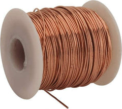 Made in USA - 18 Gage, 0.0403" Diameter x 199' Long, Bare, Copper Bus Bar Wire - Pure Copper (ASTM B3) - Apex Tool & Supply