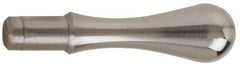 Gibraltar - 1/4" Press Fit Stem, Fixed Handwheel & Machine Handle - Carbon Steel Bulb Shape Handle, 7/16" Long Carbon Steel Stem, 1-23/32" OAL - Apex Tool & Supply
