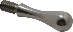 Gibraltar - 1/4-20 Threaded Stem, Fixed Handwheel & Machine Handle - Carbon Steel Bulb Shape Handle, 7/16" Long Carbon Steel Stem, 1-23/32" OAL - Apex Tool & Supply