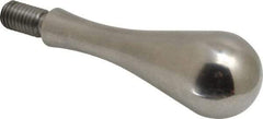 Gibraltar - 1/2-13 Threaded Stem, Fixed Handwheel & Machine Handle - Carbon Steel Bulb Shape Handle, 15/16" Long Carbon Steel Stem, 5" OAL - Apex Tool & Supply