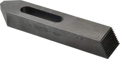 Jergens - 3/4" Stud, Low Carbon Steel, Plain Strap Clamp - 2-1/4" Travel, 8" OAL x 1-3/4" Wide x 1-1/8" High, Black Oxide Finish, Tapered Nose - Apex Tool & Supply