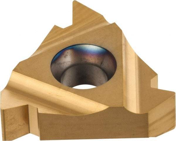 Carmex - 27IR Internal Right Hand 4.5 UN Laydown Threading Insert - Grade P25C, TiN Coated Carbide - Apex Tool & Supply
