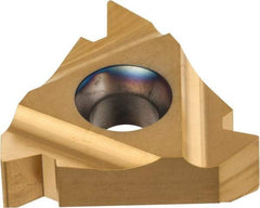 Carmex - 27IR Internal Right Hand 4.5 UN Laydown Threading Insert - Grade P25C, TiN Coated Carbide - Apex Tool & Supply