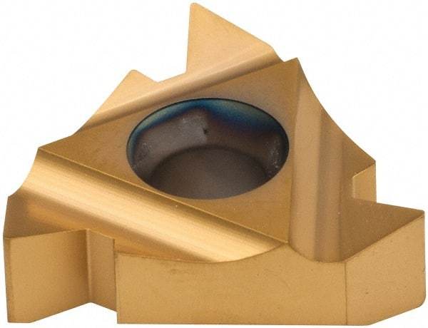 Carmex - 27IR Internal Right Hand 4.5-4 Partial Profile 60° Laydown Threading Insert - Grade P25C, TiN Coated Carbide - Apex Tool & Supply