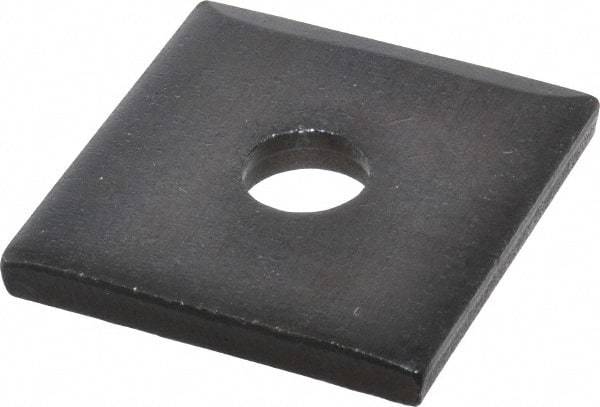 Gibraltar - 1/2" Bolt, 2" Square, Black Oxide Finish, Case Hardened Steel Square Flat Washer - 9/16" ID, 1/4" Thick - Apex Tool & Supply