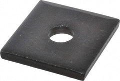 Gibraltar - 1/2" Bolt, 2" Square, Black Oxide Finish, Case Hardened Steel Square Flat Washer - 9/16" ID, 1/4" Thick - Apex Tool & Supply