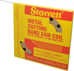 Starrett - 1/8" x 100' x 0.025" Carbon Steel Band Saw Blade Coil Stock - 18 TPI, Toothed Edge, Straight Form, Raker Set, Flexible Back, No Rake Angle, Constant Pitch, Contour Cutting - Apex Tool & Supply