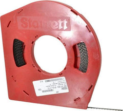 Starrett - 1/4" x 100' x 0.025" Carbon Steel Band Saw Blade Coil Stock - 4 TPI, Toothed Edge, Skip Form, Raker Set, Flexible Back, No Rake Angle, Constant Pitch, Contour Cutting - Apex Tool & Supply