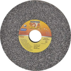 Norton - 7" Diam x 1-1/4" Hole x 1/2" Thick, I Hardness, 46 Grit Surface Grinding Wheel - Aluminum Oxide, Type 1, Coarse Grade, 3,600 Max RPM, Vitrified Bond, No Recess - Apex Tool & Supply