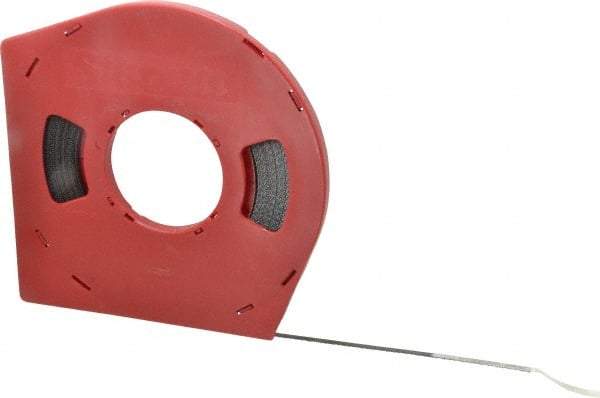 Starrett - 1/4" x 100' x 0.025" Carbon Steel Band Saw Blade Coil Stock - 14 TPI, Toothed Edge, Straight Form, Raker Set, Flexible Back, No Rake Angle, Constant Pitch, Contour Cutting - Apex Tool & Supply