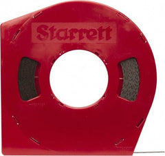 Starrett - 1/4" x 100' x 0.025" Carbon Steel Band Saw Blade Coil Stock - 18 TPI, Toothed Edge, Straight Form, Wavy Set, Flexible Back, No Rake Angle, Constant Pitch, Contour Cutting - Apex Tool & Supply