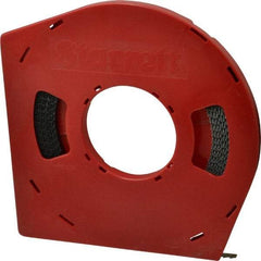Starrett - 3/8" x 100' x 0.025" Carbon Steel Band Saw Blade Coil Stock - 4 TPI, Toothed Edge, Hook Form, Raker Set, Flexible Back, Positive Angle, Constant Pitch, Contour Cutting - Apex Tool & Supply