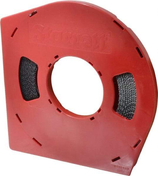 Starrett - 3/8" x 100' x 0.025" Carbon Steel Band Saw Blade Coil Stock - 8 TPI, Toothed Edge, Straight Form, Raker Set, Flexible Back, No Rake Angle, Constant Pitch, Contour Cutting - Apex Tool & Supply
