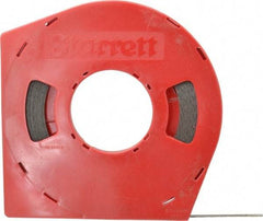 Starrett - 3/8" x 100' x 0.025" Carbon Steel Band Saw Blade Coil Stock - 18 TPI, Toothed Edge, Straight Form, Wavy Set, Flexible Back, No Rake Angle, Constant Pitch, Contour Cutting - Apex Tool & Supply