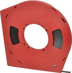 Starrett - 3/8" x 100' x 0.025" Carbon Steel Band Saw Blade Coil Stock - 24 TPI, Toothed Edge, Straight Form, Wavy Set, Flexible Back, No Rake Angle, Constant Pitch, Contour Cutting - Apex Tool & Supply
