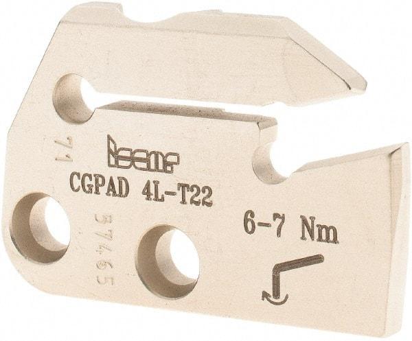 Iscar - Left Hand Cut, 5mm Insert Width, Cutoff & Grooving Support Blade for Indexables - 22mm Max Depth of Cut, 5.2mm Head Projection - Apex Tool & Supply