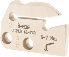 Iscar - Left Hand Cut, 5mm Insert Width, Cutoff & Grooving Support Blade for Indexables - 22mm Max Depth of Cut, 5.2mm Head Projection - Apex Tool & Supply