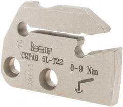 Iscar - Left Hand Cut, 6.4mm Insert Width, Cutoff & Grooving Support Blade for Indexables - 22mm Max Depth of Cut, 5.2mm Head Projection - Apex Tool & Supply