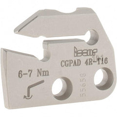 Iscar - Right Hand Cut, 5mm Insert Width, Cutoff & Grooving Support Blade for Indexables - 16mm Max Depth of Cut, 5.2mm Head Projection - Apex Tool & Supply