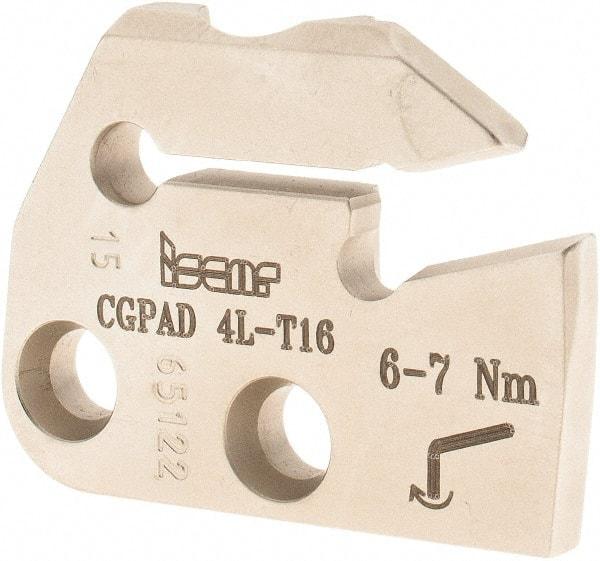 Iscar - Left Hand Cut, 5mm Insert Width, Cutoff & Grooving Support Blade for Indexables - 16mm Max Depth of Cut, 5.2mm Head Projection - Apex Tool & Supply