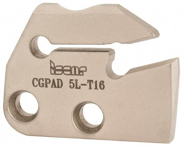 Iscar - Left Hand Cut, 6.4mm Insert Width, Cutoff & Grooving Support Blade for Indexables - 16mm Max Depth of Cut, 5.2mm Head Projection - Apex Tool & Supply