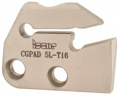 Iscar - Left Hand Cut, 6.4mm Insert Width, Cutoff & Grooving Support Blade for Indexables - 16mm Max Depth of Cut, 5.2mm Head Projection - Apex Tool & Supply
