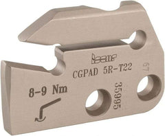 Iscar - Right Hand Cut, 6.4mm Insert Width, Cutoff & Grooving Support Blade for Indexables - 22mm Max Depth of Cut, 5.2mm Head Projection - Apex Tool & Supply