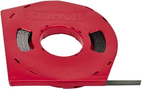 Starrett - 1/2" x 100' x 0.025" Carbon Steel Band Saw Blade Coil Stock - 24 TPI, Toothed Edge, Straight Form, Wavy Set, Flexible Back, No Rake Angle, Constant Pitch, Contour Cutting - Apex Tool & Supply