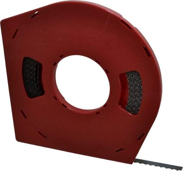 Starrett - 1/2" x 100' x 0.025" Carbon Steel Band Saw Blade Coil Stock - 3 TPI, Toothed Edge, Hook Form, Raker Set, Flexible Back, Positive Angle, Constant Pitch, Contour Cutting - Apex Tool & Supply