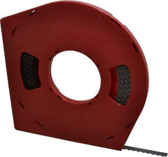 Starrett - 1/2" x 100' x 0.025" Carbon Steel Band Saw Blade Coil Stock - 3 TPI, Toothed Edge, Hook Form, Raker Set, Flexible Back, Positive Angle, Constant Pitch, Contour Cutting - Apex Tool & Supply