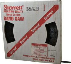 Starrett - 3/4" x 100' x 0.032" Carbon Steel Band Saw Blade Coil Stock - 4 TPI, Toothed Edge, Hook Form, Raker Set, Flexible Back, Positive Angle, Constant Pitch, Contour Cutting - Apex Tool & Supply