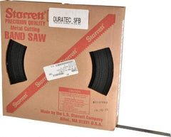 Starrett - 3/4" x 100' x 0.032" Carbon Steel Band Saw Blade Coil Stock - 8 TPI, Toothed Edge, Straight Form, Raker Set, Flexible Back, No Rake Angle, Constant Pitch, Contour Cutting - Apex Tool & Supply