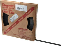 Starrett - 3/4" x 100' x 0.032" Carbon Steel Band Saw Blade Coil Stock - 10 TPI, Toothed Edge, Straight Form, Raker Set, Flexible Back, No Rake Angle, Constant Pitch, Contour Cutting - Apex Tool & Supply