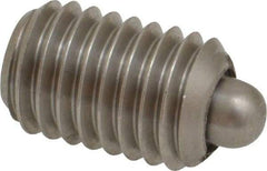 Gibraltar - 1/2-13, 3/4" Thread Length, 0.151" Plunger Projection, Stainless Steel Threaded Spring Plunger - 1/4" Max Plunger Diam, 0.75" Plunger Length, 5 Lb Init End Force, 28.5 Lb Final End Force - Apex Tool & Supply