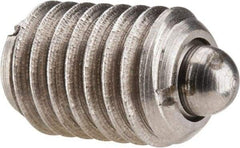 Gibraltar - 1/2-13, 3/4" Thread Length, 0.151" Plunger Projection, Stainless Steel Threaded Spring Plunger - 1/4" Max Plunger Diam, 0.75" Plunger Length, 1.75 Lb Init End Force, 5.5 Lb Final End Force - Apex Tool & Supply