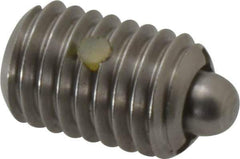 Gibraltar - 1/2-13, 3/4" Thread Length, 0.151" Plunger Projection, Stainless Steel Threaded Spring Plunger - 1/4" Max Plunger Diam, 0.75" Plunger Length, 1.75 Lb Init End Force, 5.5 Lb Final End Force - Apex Tool & Supply