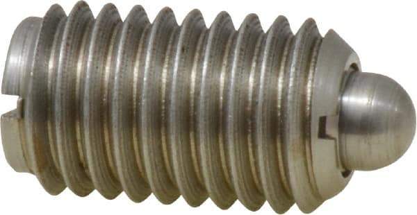 Gibraltar - 5/8-11, 1-1/16" Thread Length, 0.215" Plunger Projection, Stainless Steel Threaded Spring Plunger - 0.31" Max Plunger Diam, 1.062" Plunger Length, 7 Lb Init End Force, 50 Lb Final End Force - Apex Tool & Supply