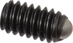 Gibraltar - 1/2" OAL, 1/4-20, Steel, Headless Rolling Ball End Clamping Screw - 0.157" Ball Diam - Apex Tool & Supply