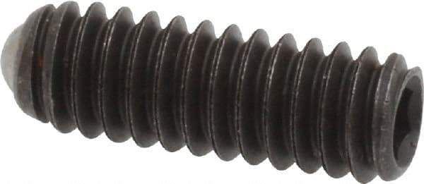 Gibraltar - 3/4" OAL, 1/4-20, Steel, Headless Rolling Ball End Clamping Screw - 0.157" Ball Diam - Apex Tool & Supply