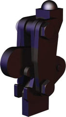 De-Sta-Co - 450 Lb Holding Capacity, Vertical Handle, Manual Hold Down Toggle Clamp - 200° Bar Opening, Weldable Base, Oxide Finish, Forged Alloy Steel - Apex Tool & Supply