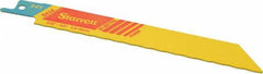 Starrett - 6" Long x 3/4" Thick, Bi-Metal Reciprocating Saw Blade - Straight Profile, 24 TPI, Toothed Edge, Universal Shank - Apex Tool & Supply
