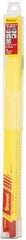 Starrett - 12" Long x 3/4" Thick, Bi-Metal Reciprocating Saw Blade - Tapered Profile, 6 TPI, Toothed Edge, Universal Shank - Apex Tool & Supply