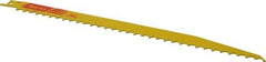 Starrett - 12" Long x 3/4" Thick, Bi-Metal Reciprocating Saw Blade - Tapered Profile, 3 TPI, Toothed Edge, Universal Shank - Apex Tool & Supply