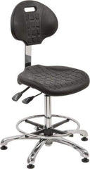 Bevco - Adjustable Chair - 18" Wide x 17-1/4" Deep, Polyurethane Seat, Black - Apex Tool & Supply